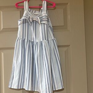 Striped Blue and White Kids Dress